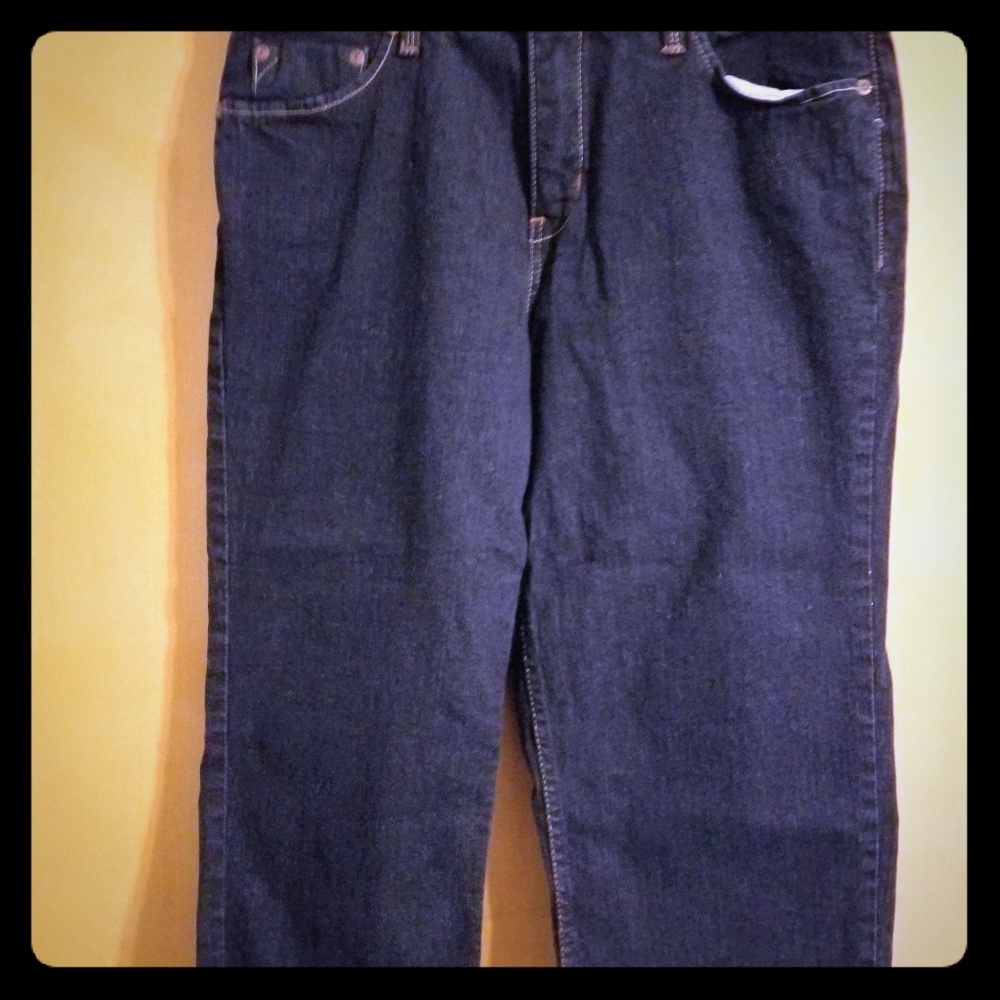 Deep Blue Jean Capris